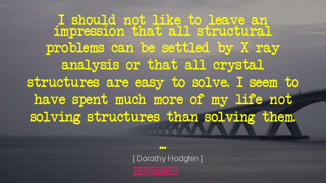 Dorothy Hodgkin Quotes: I should not like to