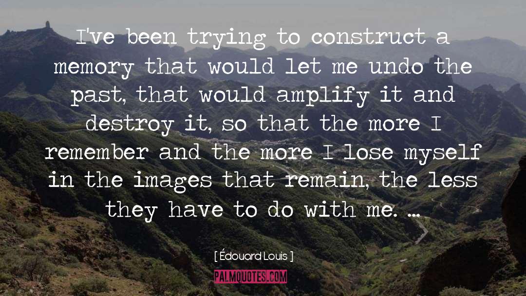 Édouard Louis Quotes: I've been trying to construct