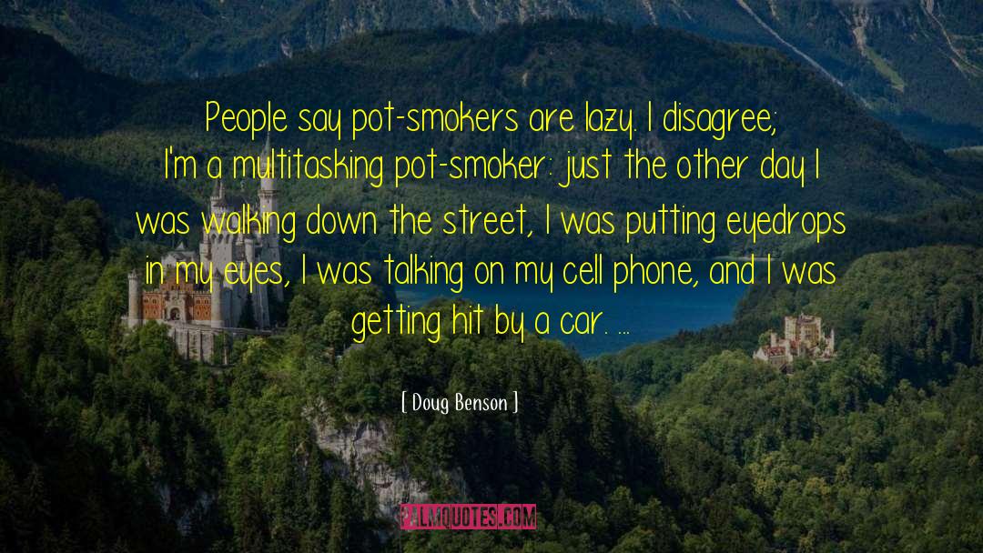 Doug Benson Quotes: People say pot-smokers are lazy.