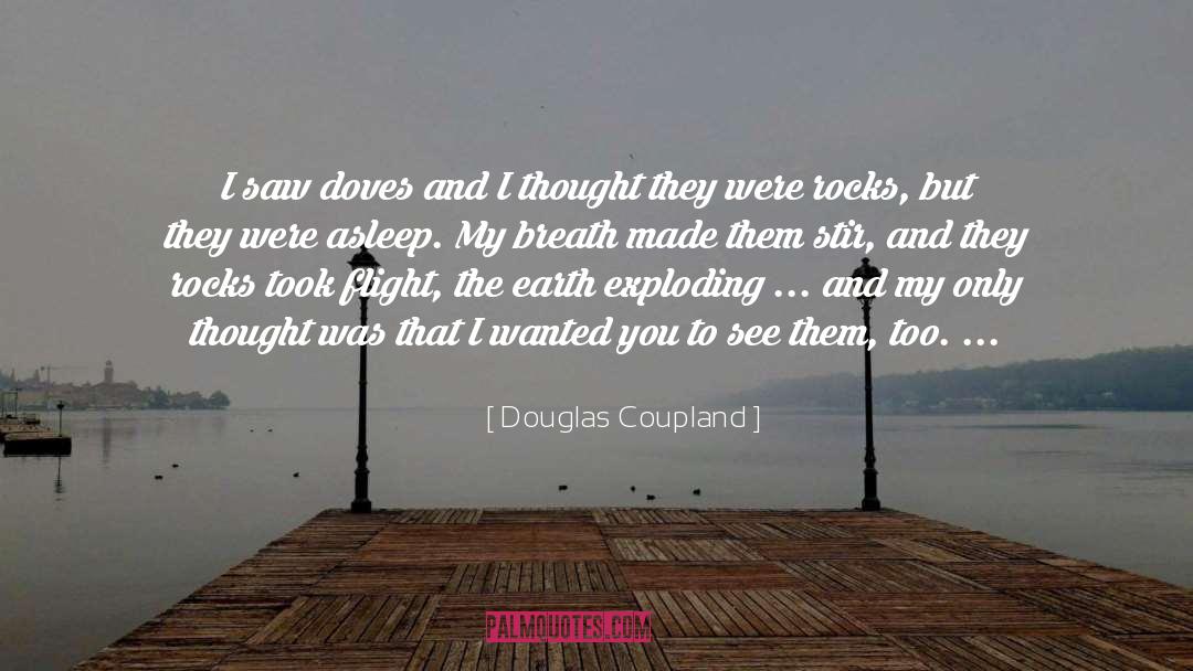 Douglas Coupland Quotes: I saw doves and I