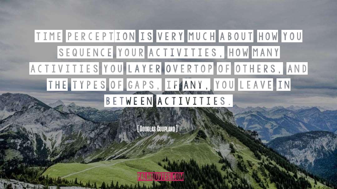 Douglas Coupland Quotes: Time perception is very much