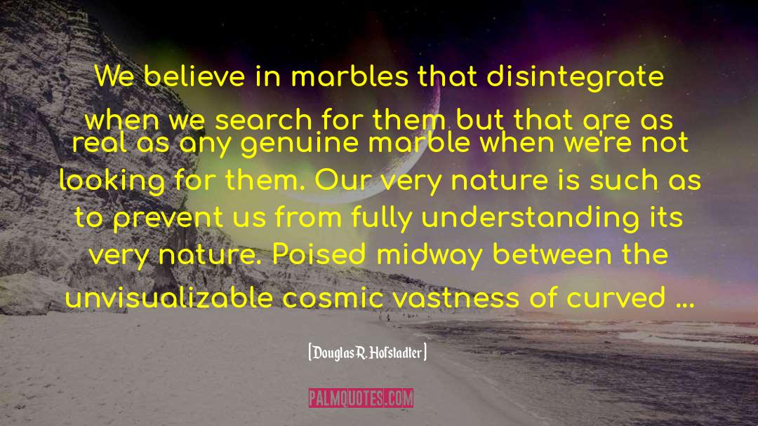 Douglas R. Hofstadter Quotes: We believe in marbles that