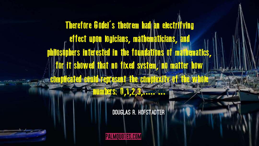 Douglas R. Hofstadter Quotes: Therefore Godel's theorem had an