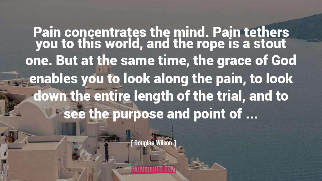Douglas Wilson Quotes: Pain concentrates the mind. Pain