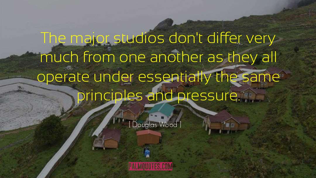 Douglas Wood Quotes: The major studios don't differ