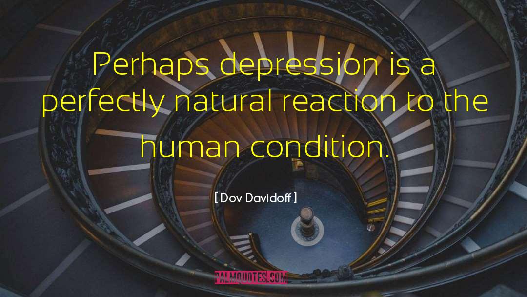 Dov Davidoff Quotes: Perhaps depression is a perfectly