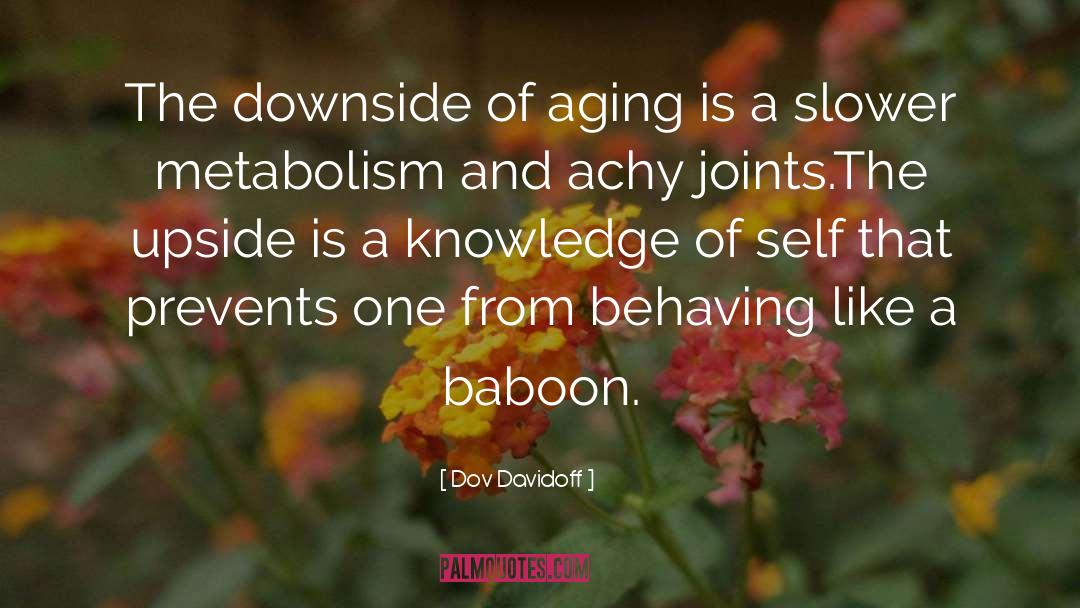 Dov Davidoff Quotes: The downside of aging is