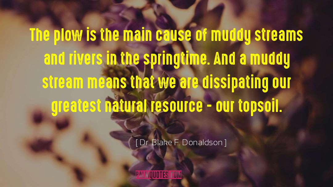Dr. Blake F. Donaldson Quotes: The plow is the main