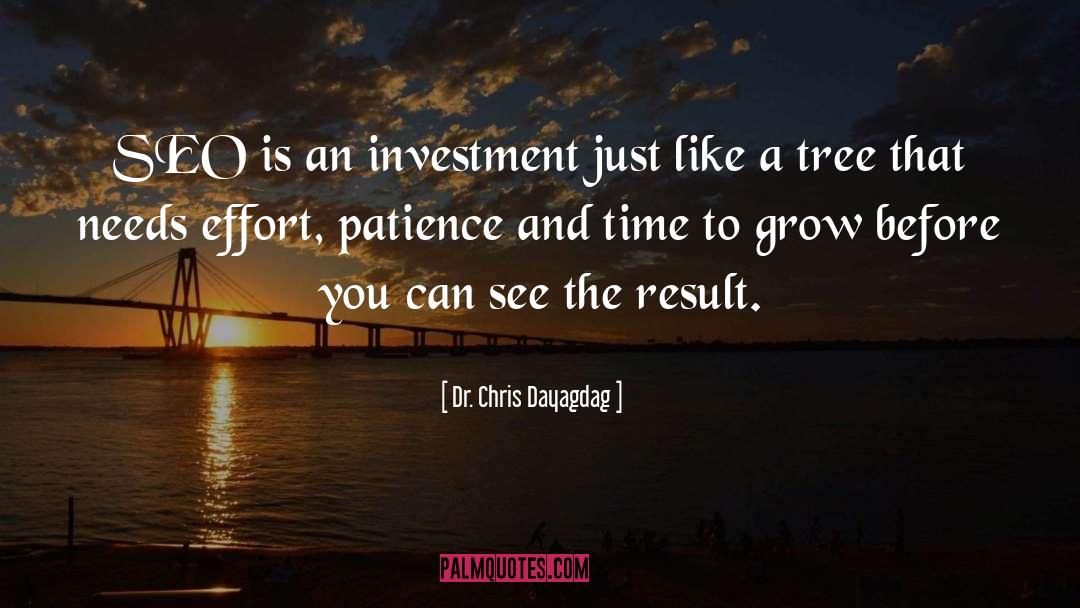 Dr. Chris Dayagdag Quotes: SEO is an investment just