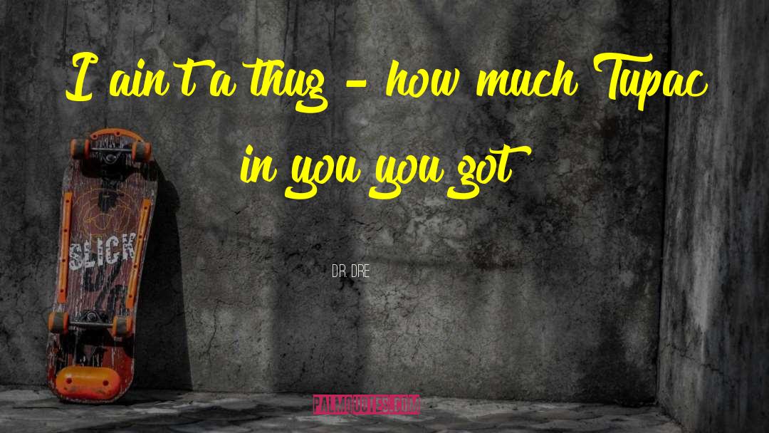 Dr. Dre Quotes: I ain't a thug -