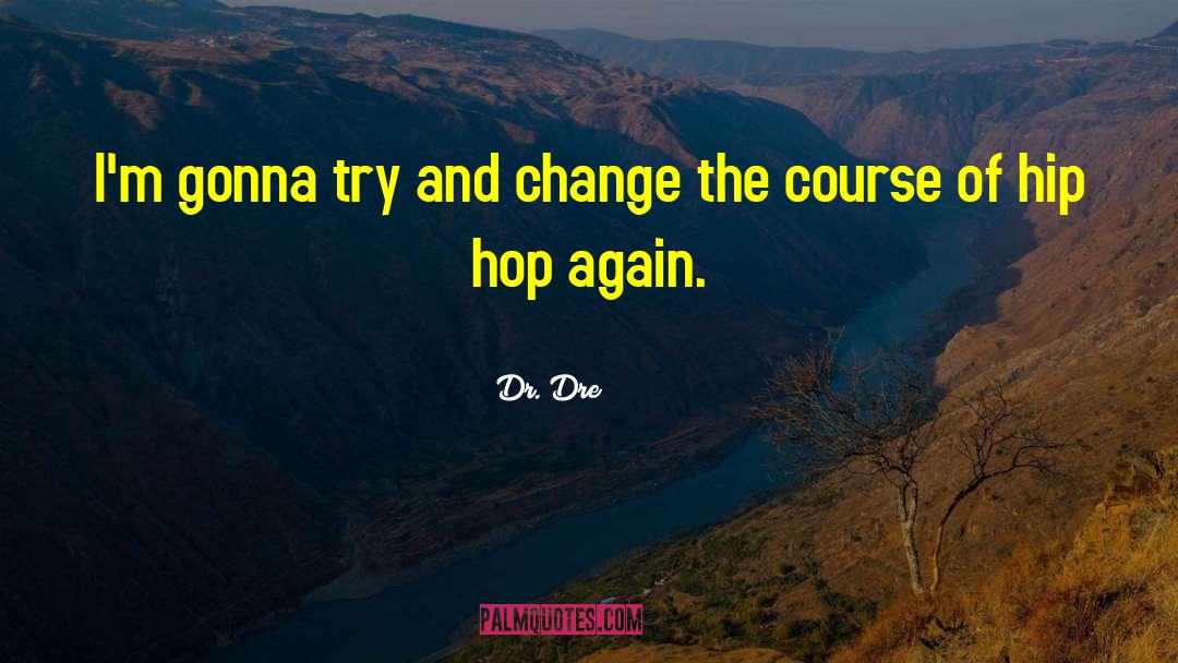 Dr. Dre Quotes: I'm gonna try and change