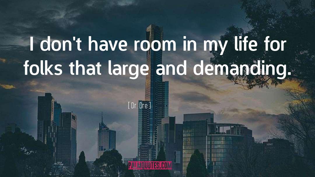 Dr. Dre Quotes: I don't have room in