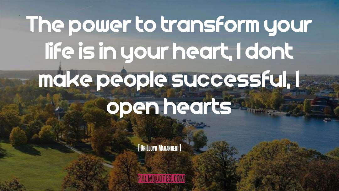 Dr Lloyd Magangeni Quotes: The power to transform your