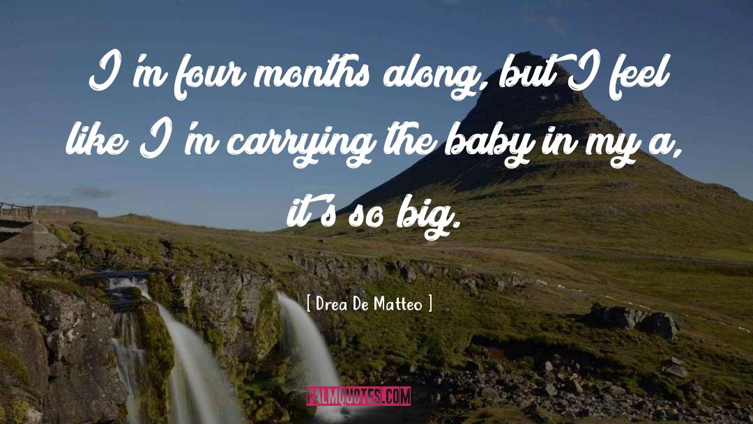 Drea De Matteo Quotes: I'm four months along, but