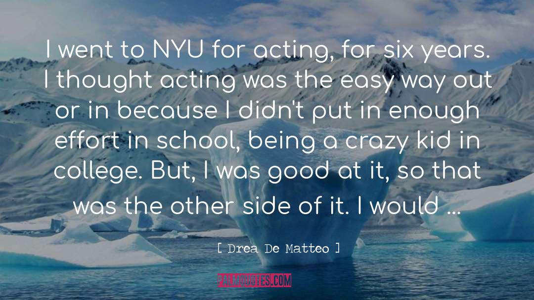 Drea De Matteo Quotes: I went to NYU for