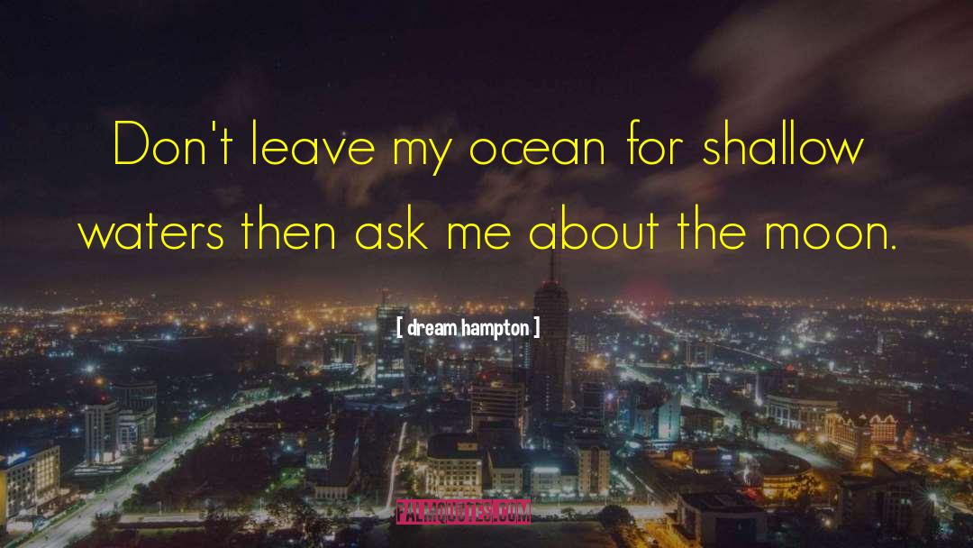 Dream Hampton Quotes: Don't leave my ocean for