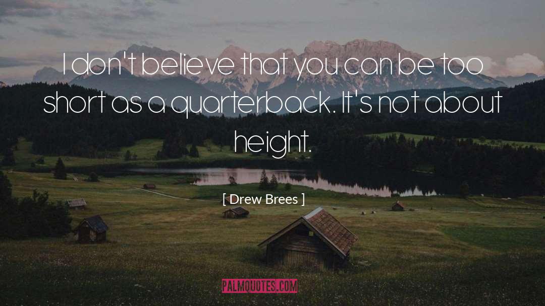 Drew Brees Quotes: I don't believe that you