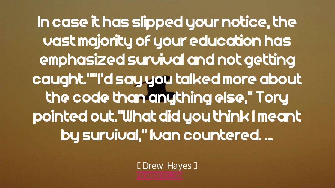 Drew Hayes Quotes: In case it has slipped