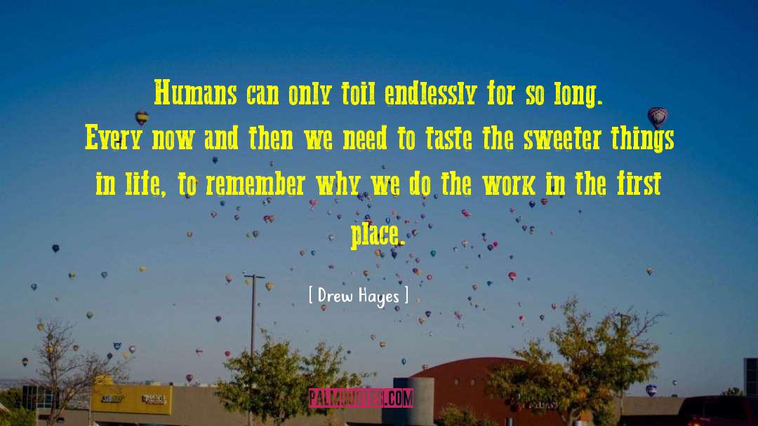 Drew Hayes Quotes: Humans can only toil endlessly