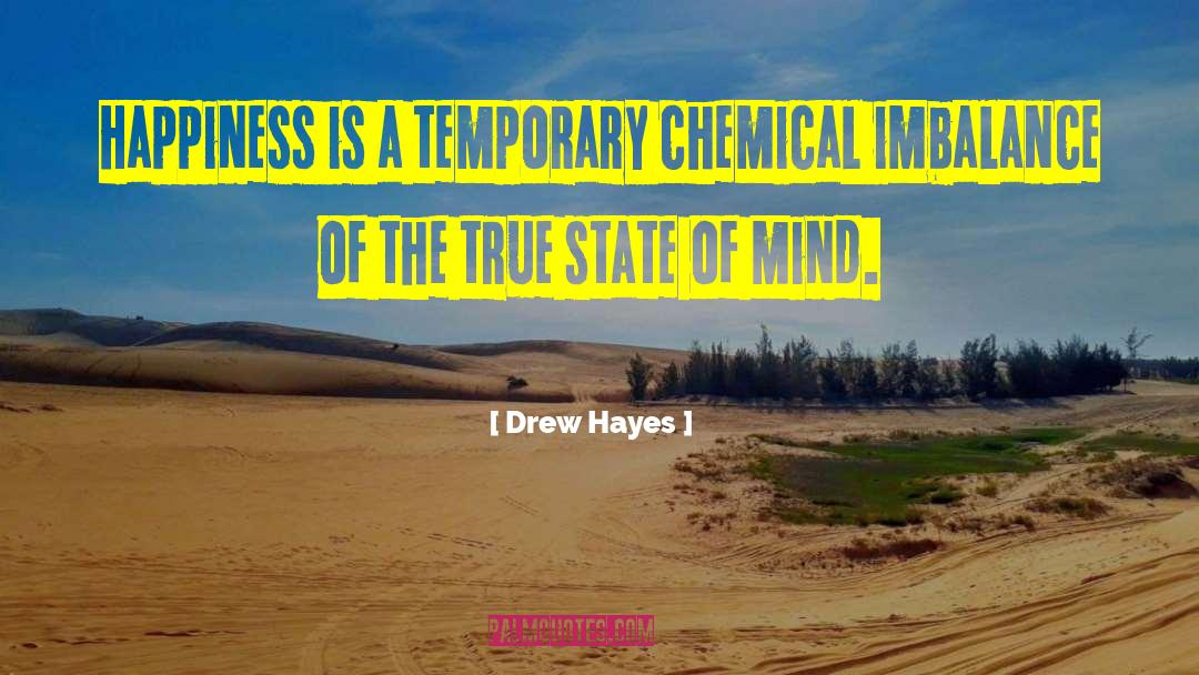 Drew Hayes Quotes: Happiness is a temporary chemical