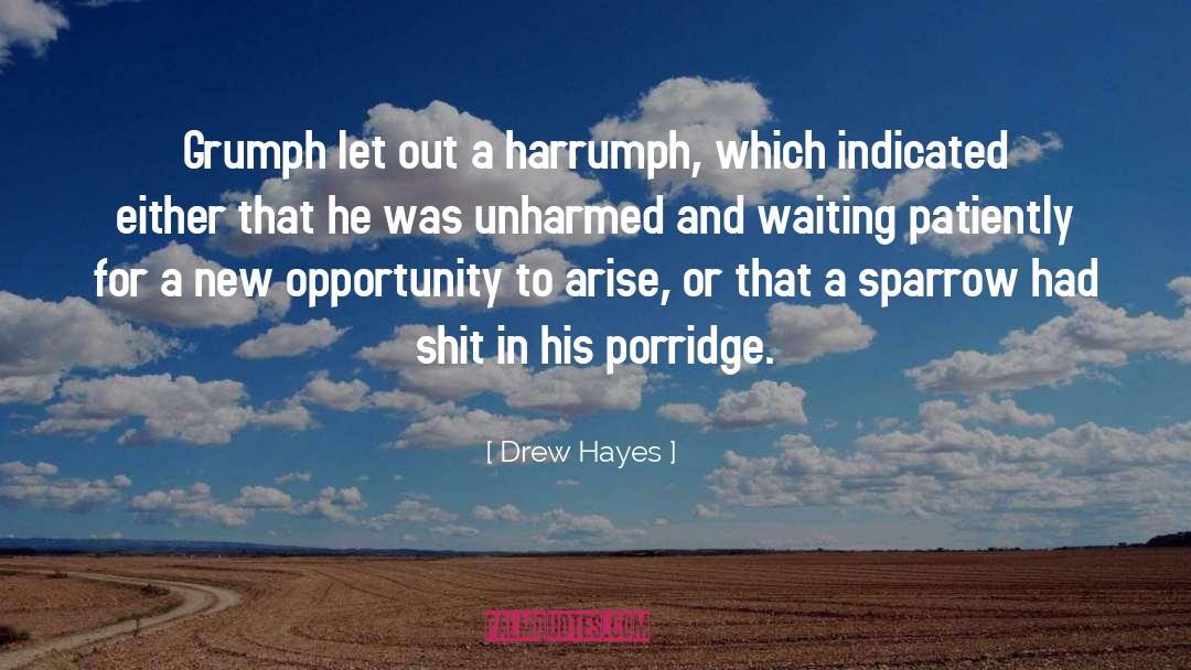 Drew Hayes Quotes: Grumph let out a harrumph,