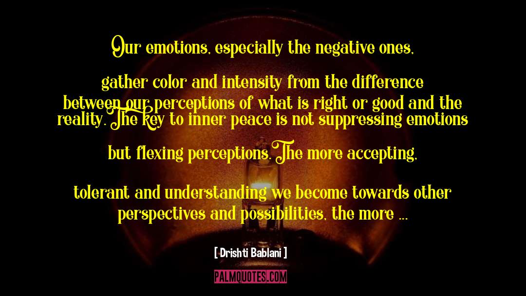 Drishti Bablani Quotes: Our emotions, especially the negative