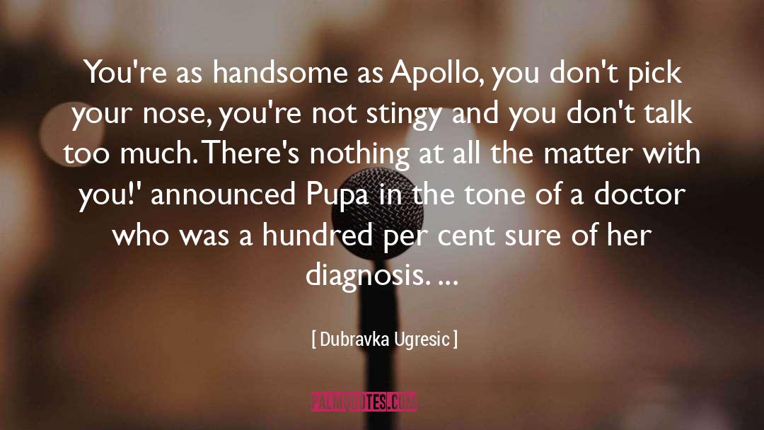 Dubravka Ugresic Quotes: You're as handsome as Apollo,