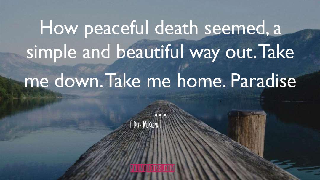 Duff McKagan Quotes: How peaceful death seemed, a