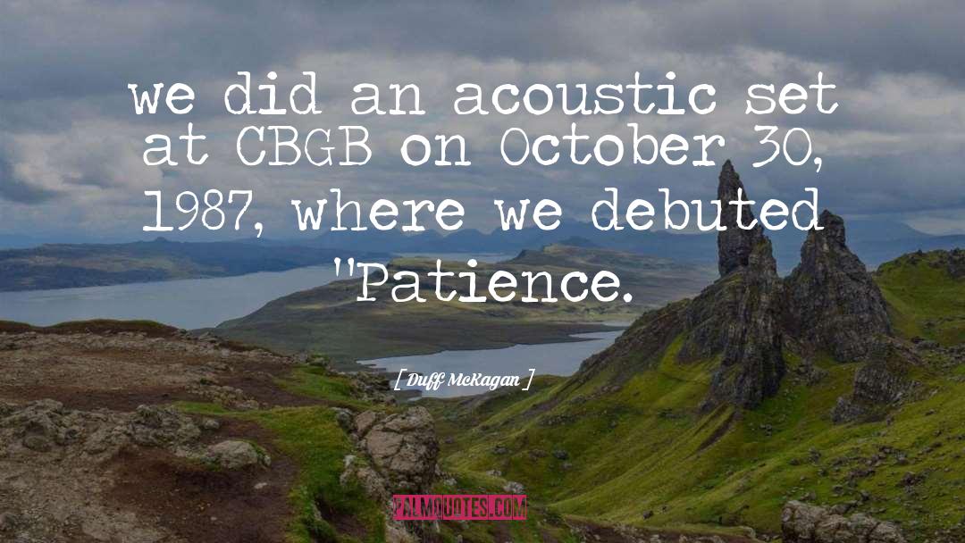 Duff McKagan Quotes: we did an acoustic set