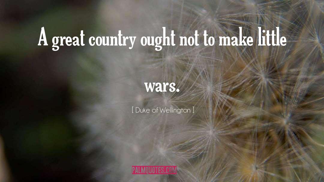 Duke Of Wellington Quotes: A great country ought not