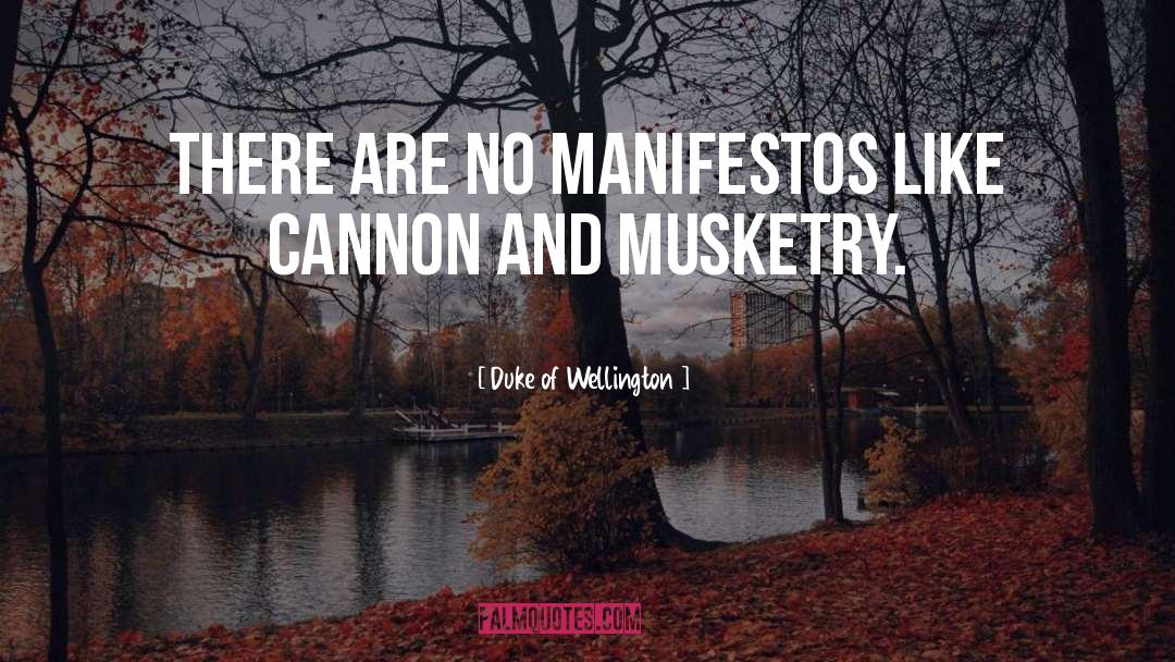 Duke Of Wellington Quotes: There are no manifestos like