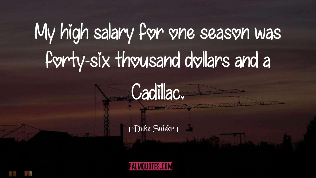 Duke Snider Quotes: My high salary for one