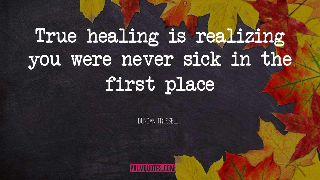 Duncan Trussell Quotes: True healing is realizing you