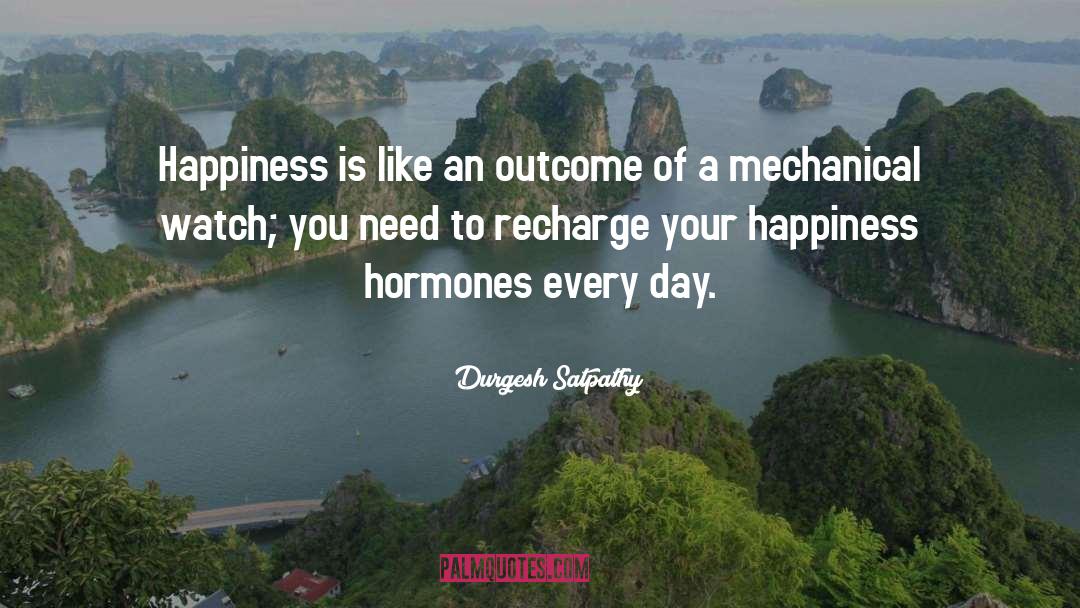 Durgesh Satpathy Quotes: Happiness is like an outcome