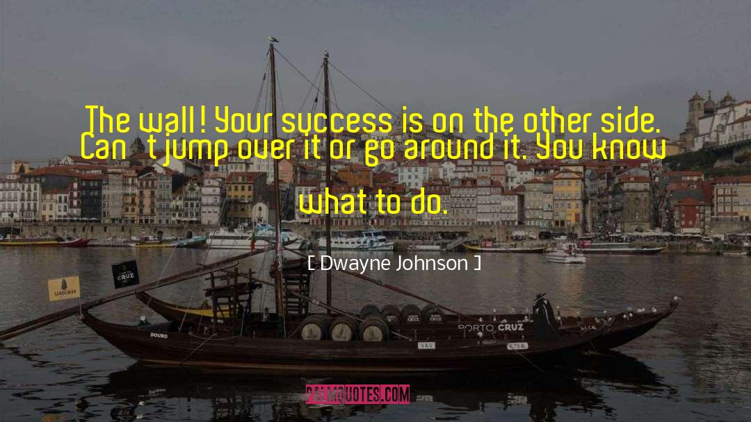 Dwayne Johnson Quotes: The wall! Your success is