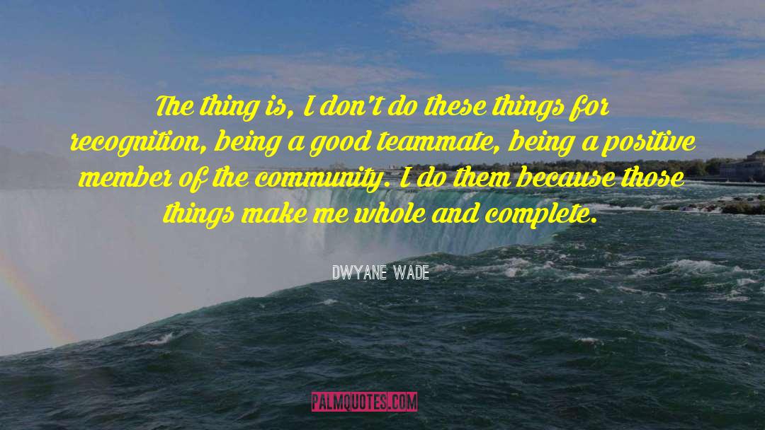 Dwyane Wade Quotes: The thing is, I don't