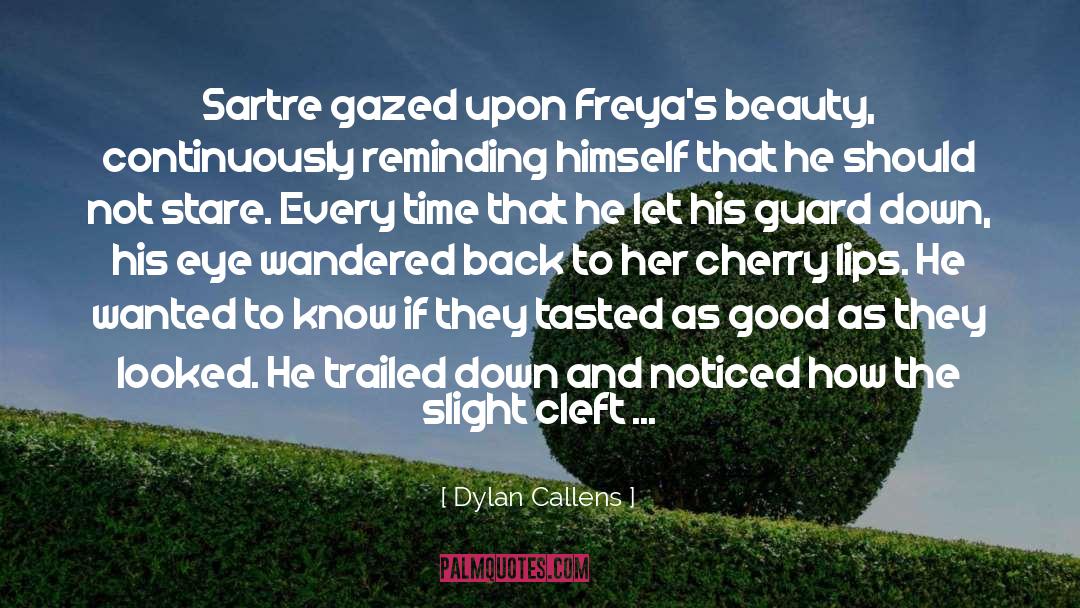 Dylan Callens Quotes: Sartre gazed upon Freya's beauty,