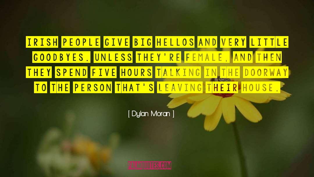 Dylan Moran Quotes: Irish people give big hellos