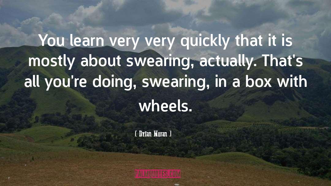 Dylan Moran Quotes: You learn very very quickly