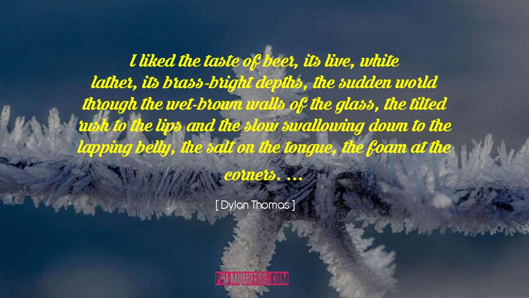 Dylan Thomas Quotes: I liked the taste of