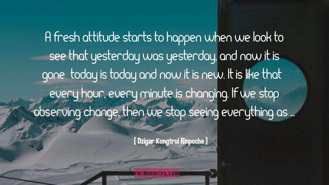 Dzigar Kongtrul Rinpoche Quotes: A fresh attitude starts to