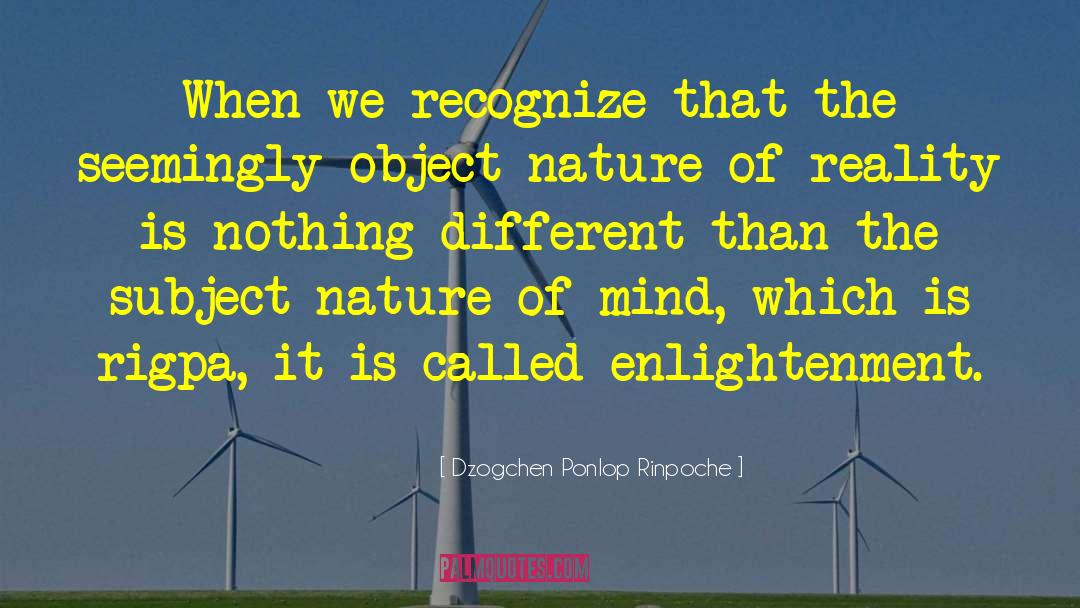 Dzogchen Ponlop Rinpoche Quotes: When we recognize that the