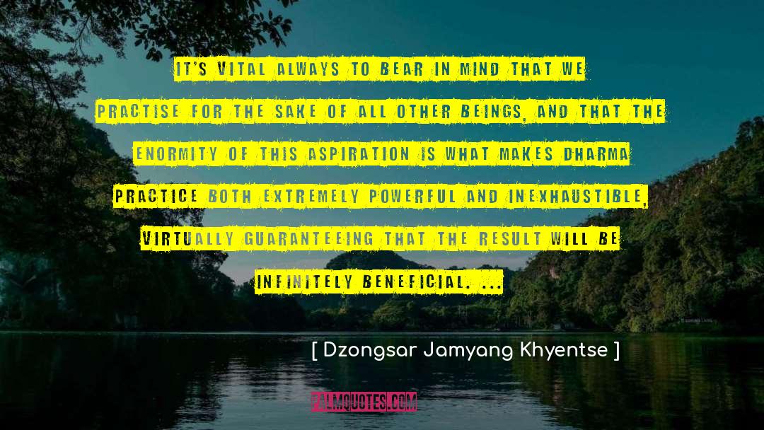 Dzongsar Jamyang Khyentse Quotes: It's vital always to bear