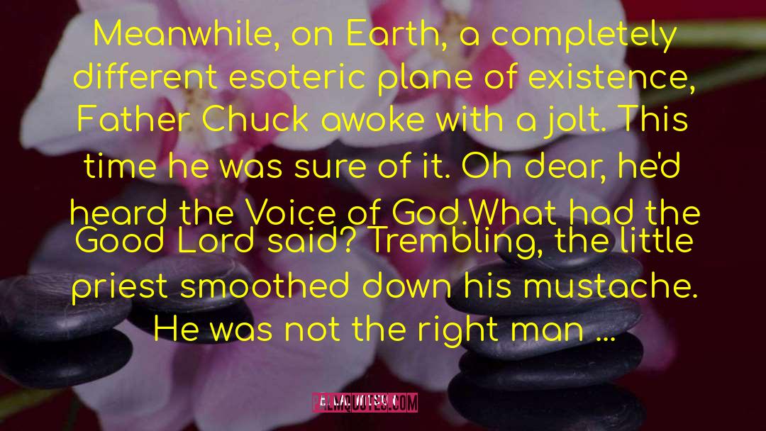 E.A.A. Wilson Quotes: Meanwhile, on Earth, a completely