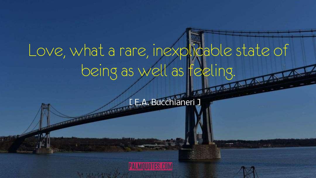 E.A. Bucchianeri Quotes: Love, what a rare, inexplicable