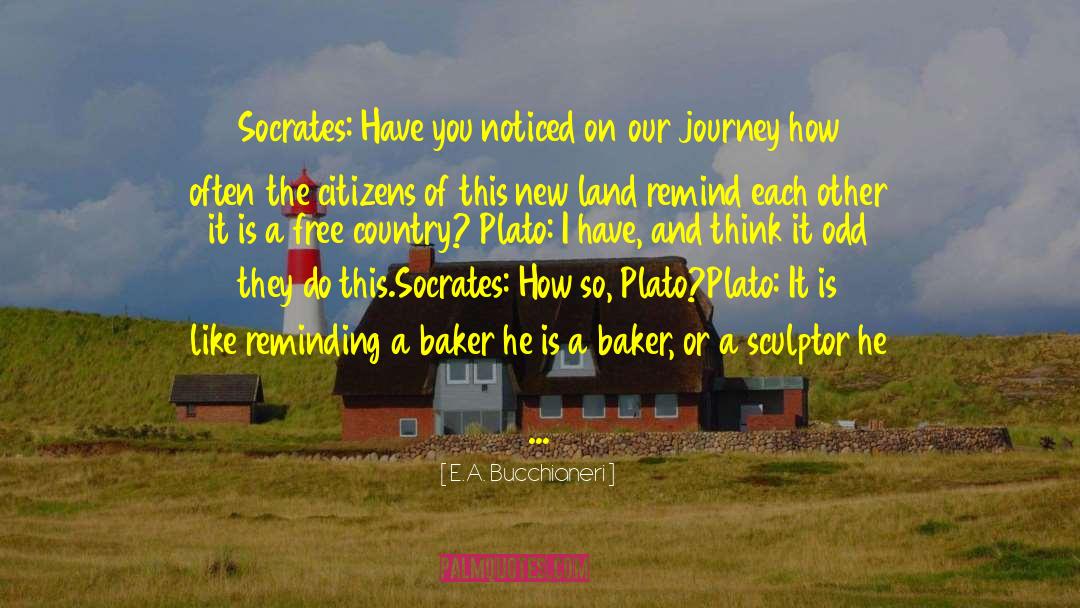 E.A. Bucchianeri Quotes: Socrates: Have you noticed on