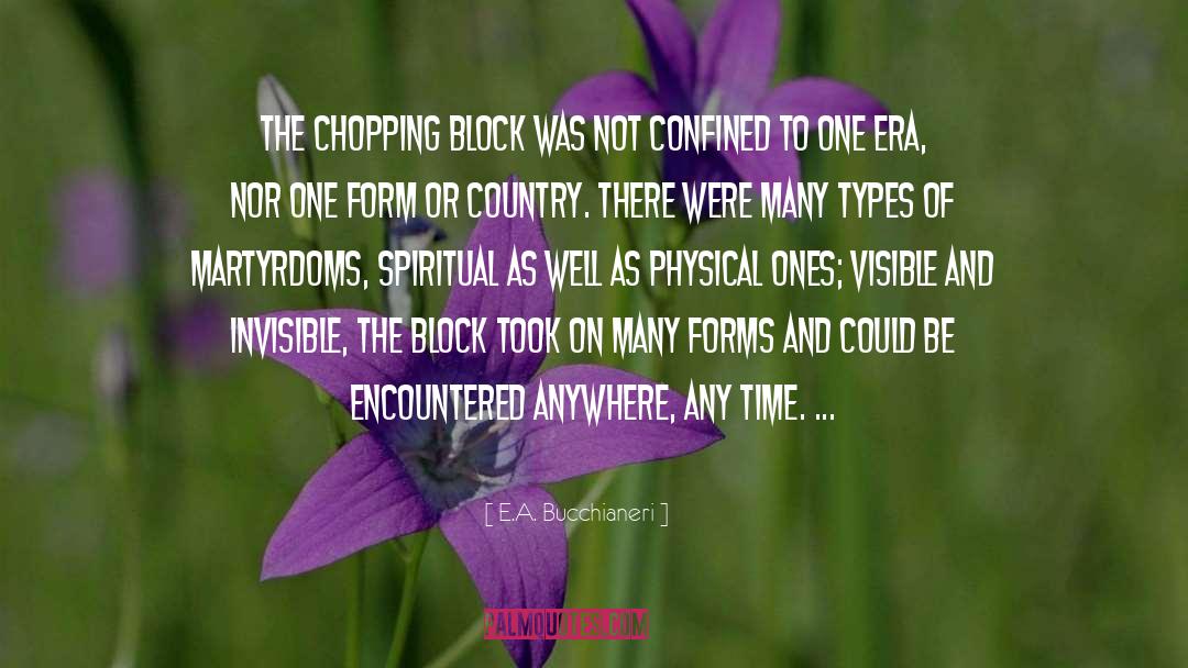 E.A. Bucchianeri Quotes: The chopping block was not