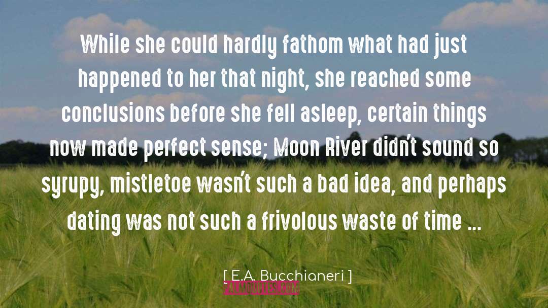 E.A. Bucchianeri Quotes: While she could hardly fathom