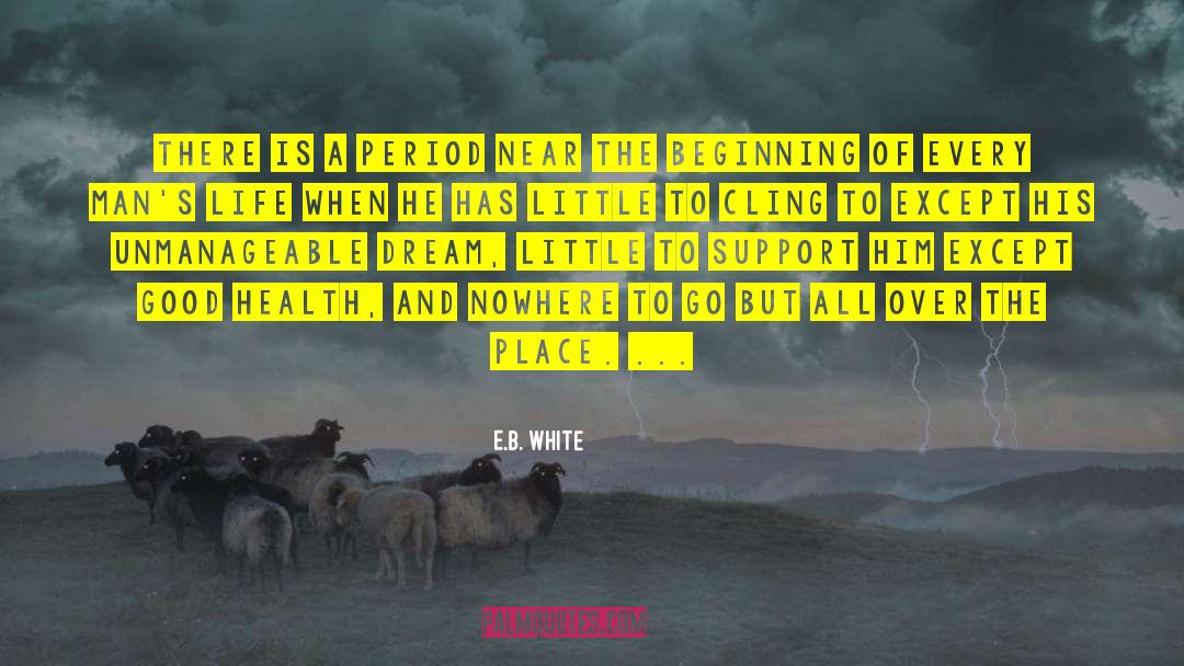 E.B. White Quotes: There is a period near