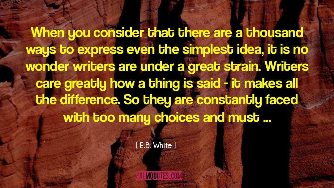 E.B. White Quotes: When you consider that there